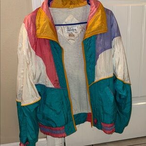 Vintage Colorful Windbreaker Jacket